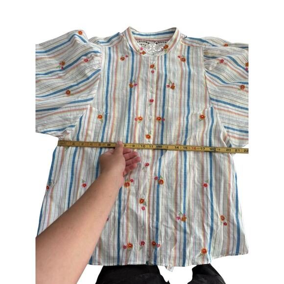 NWT Pilcro by Anthropologie Bella Femme Button Down Long Sleeve Shirt Size XL - Picture 9 of 11